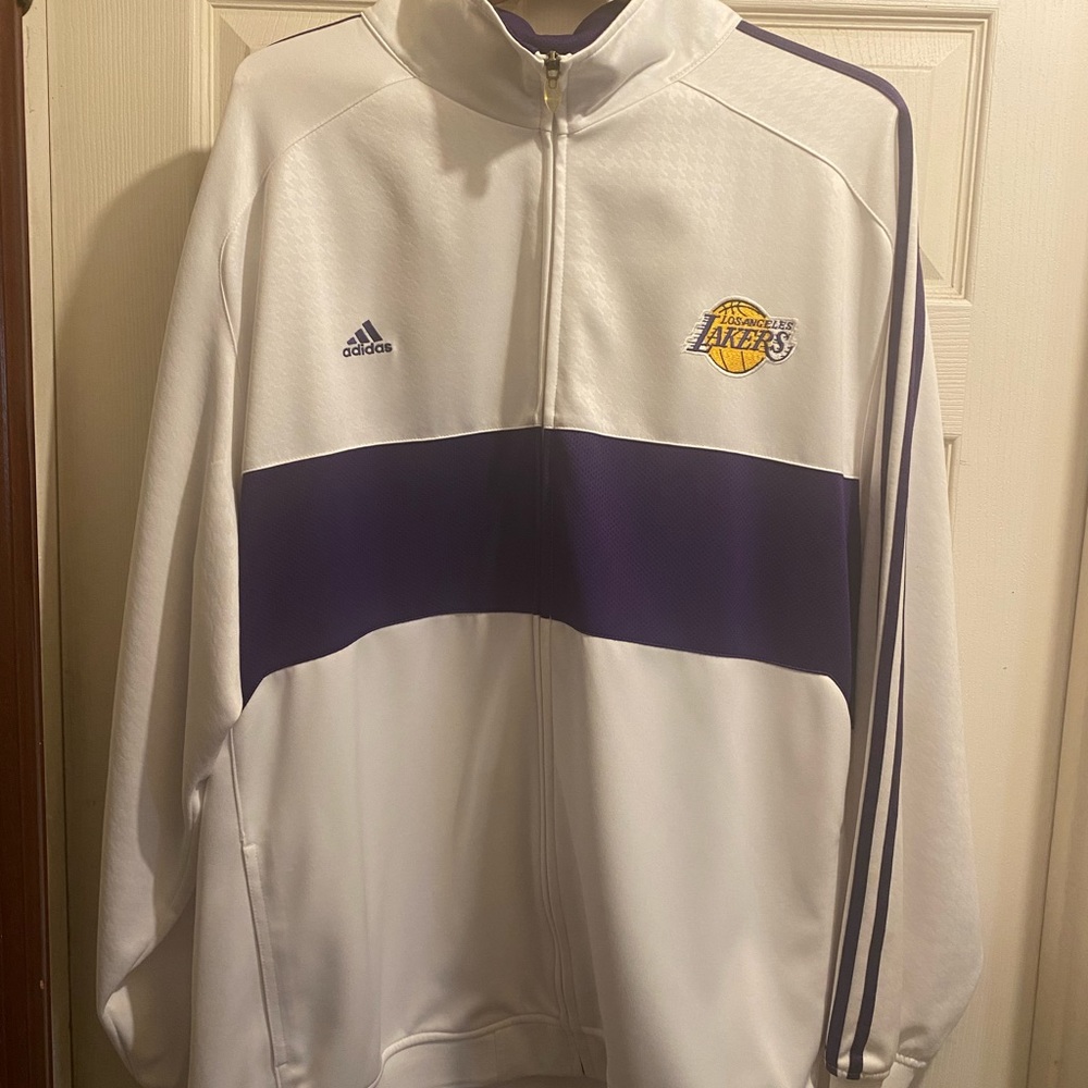 Los Angeles Lakers White Jacket Adidas